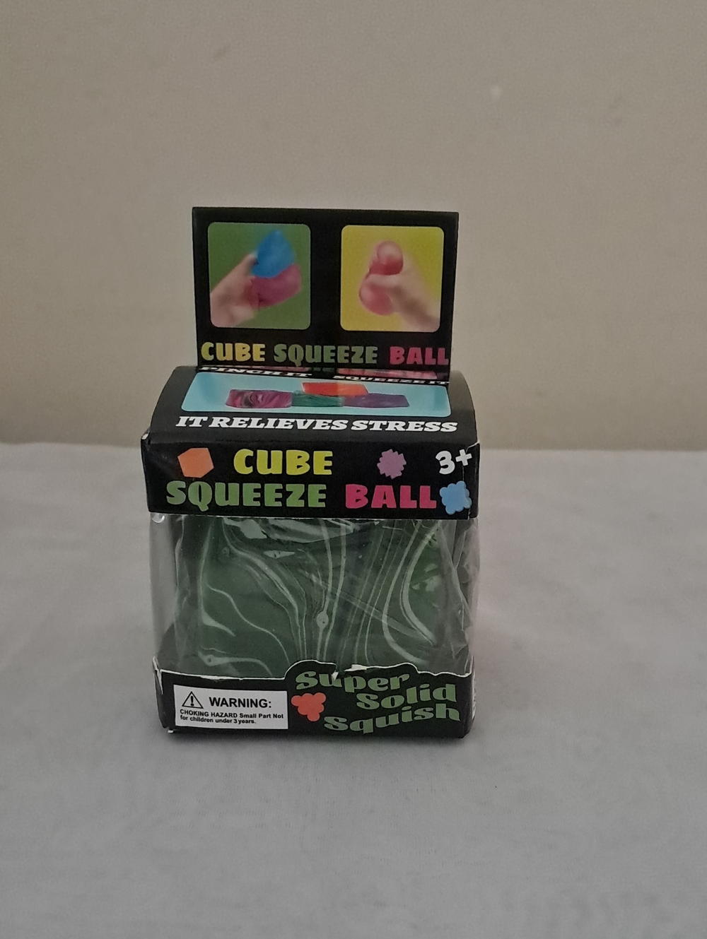Green Cube Squeeze Stress Relief Toy